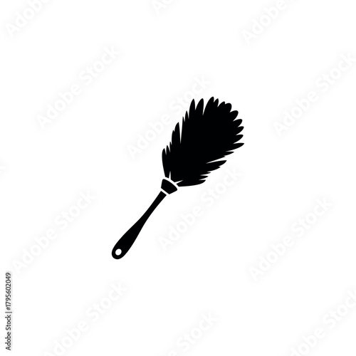 Feather Duster Icon Silhouette