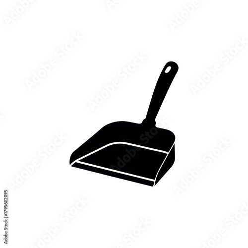Simple Dustpan Icon Silhouette