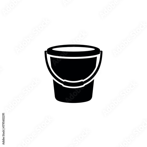Cleaning Bucket Icon Silhouette