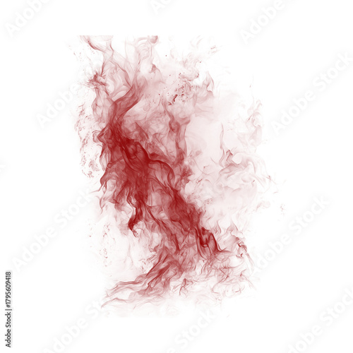 Ethereal Crimson Flows Abstract Blood Red Cloud Formation on Black Background Fantasy Dark Art Mist Magic Mystery Horror