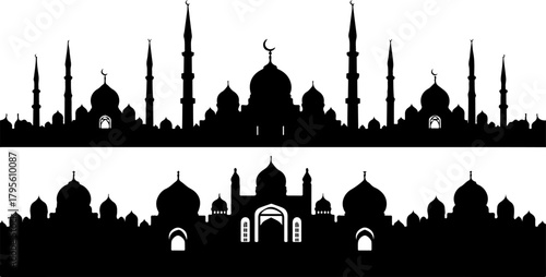 Islamic Mosque Silhouette Art