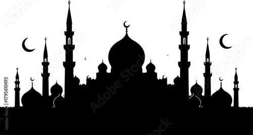Islamic Mosque Silhouette Art