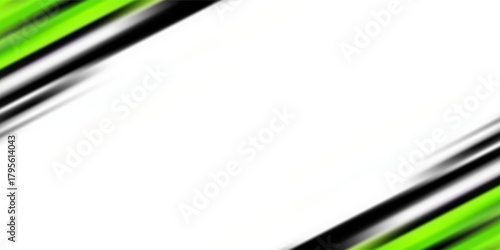 Abstract green and white glowing curves with a dark background