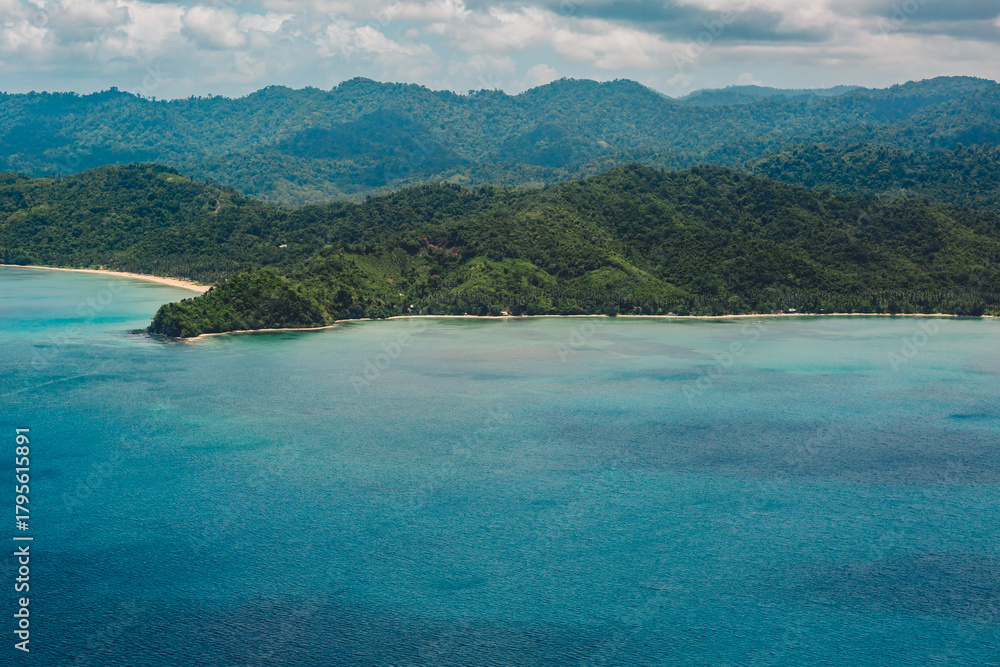 Fototapeta premium Aerial view of islands in the sea