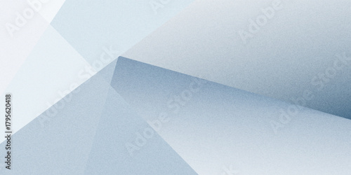 Light pastel soft pale dusty gray blue silver white abstract pattern background. Geometric shape. Line stripe angle facet triangle fold. Color gradient. Noise grain. Business, tech. Design. Minimal.