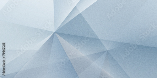 Light pastel soft pale dusty gray blue silver white abstract pattern background. Geometric shape. Line stripe angle facet triangle fold. Color gradient. Noise grain. Business, tech. Design. Minimal.