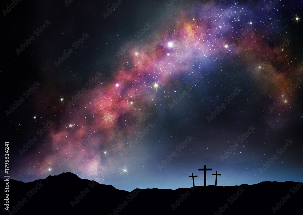 Naklejka premium Horizontal background with crosses