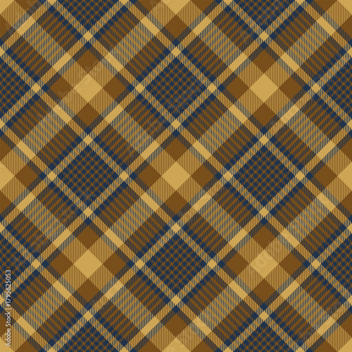 Seamless beige,blue color check pattern.Repeating patern plaid. Checkered design for prints.Repeated tartan fabric.Vector scottish fabriс. Ekose texture.Madras flannel.Checker line.Stripe gingham.

