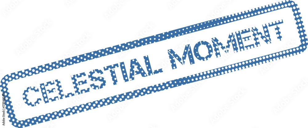 Fototapeta premium Celestial Moment Dotted Stamp Capturing Ethereal Experiences and Special Occasions