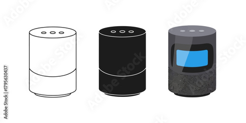 Smart Home Device Illustration for Technology and Modern Living Conceptual Design Resource