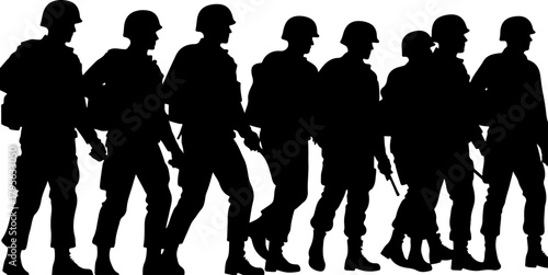 American Army Brotherhood Team Vector Black