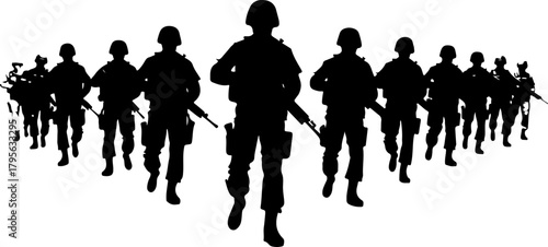 American Army Brotherhood Team Vector Black