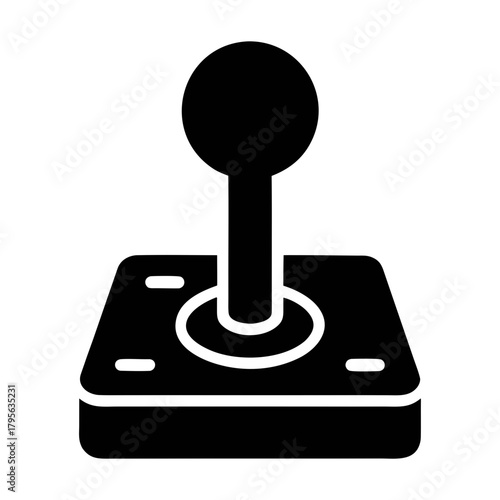 Arcade game joystick vector illustration for retro gaming console and entertainment design needs