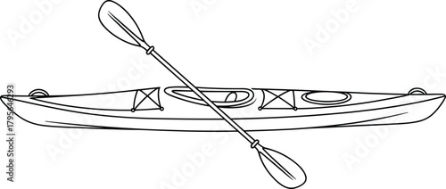 kayak, paddle, silhouette, icon, vector, black, boat, water, sport, gear, equipment, adventure, outdoor, travel, activity