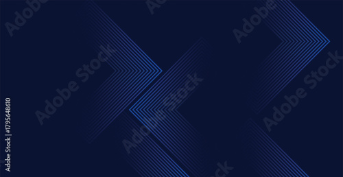 Abstract Digital Art: Dynamic Blue Chevron Shapes on Dark Backdrop for Modern Backgrounds and Designs, offering a vibrant and modern visual.