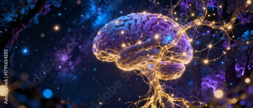 Illuminated Brain with Cosmic Background