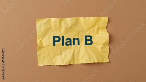 Crumpled yellow paper with 