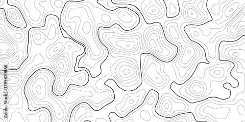 Abstract seamless paper cut world map design geometric background modern template .Topography white background and black line wireframe isoline location diagram world map texture design .