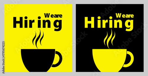We are hiring job vacancy social media post or square web banner template vector design