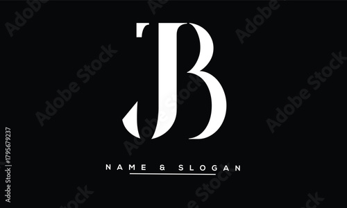 JB, BJ Abstract Letters Logo Monogram