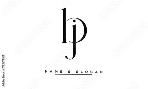 JB, BJ Abstract Letters Logo Monogram