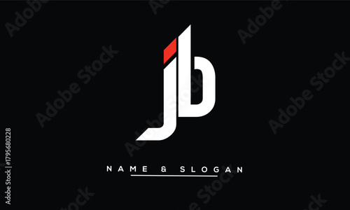 JB, BJ Abstract Letters Logo Monogram
