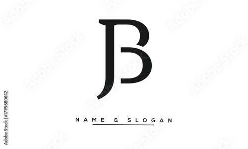 JB, BJ Abstract Letters Logo Monogram