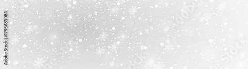 PNG winter overlay with soft snow and glowing snowflakes on a transparent background, frosty sparkle light effect for holiday designs