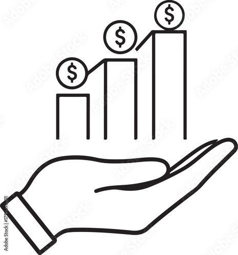 Income icon set. featuring money, tax, earnings, payment, accounting, paycheck, work, pension
