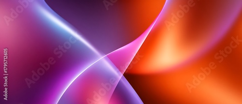 Abstract Waves of Colorful Light in Soft Gradient for Modern Backgrounds