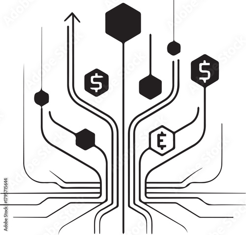 Fintech Ecosystem UI/UX Kit | Digital Wallet App and Financial Growth Graphics
