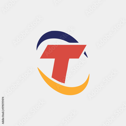 letters t text logo design vector