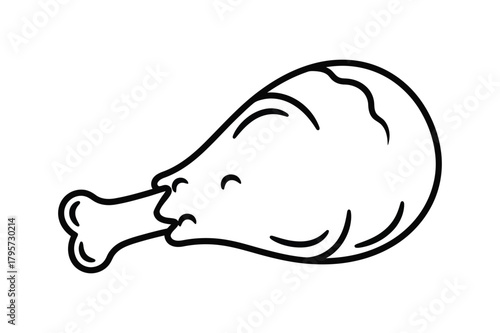 A simple silhouette vector of a chicken art 