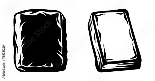 Two rune tablets ancient symbols for divination and magic with a mystical ethereal design