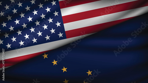 High Quality background with Two Flags of USA and State of USA_States_Two_02.eps