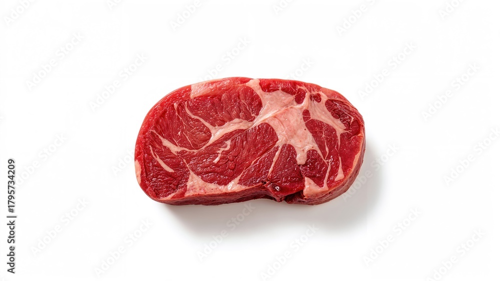 Fototapeta premium Raw meat, beef steak, fresh meat cut, protein food, and healthy diet.