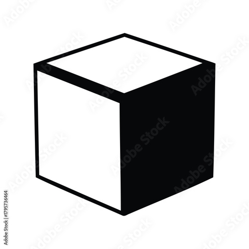 Monochrome Cube Illusion Exploring Perspective and Dimensionality in Simple Design