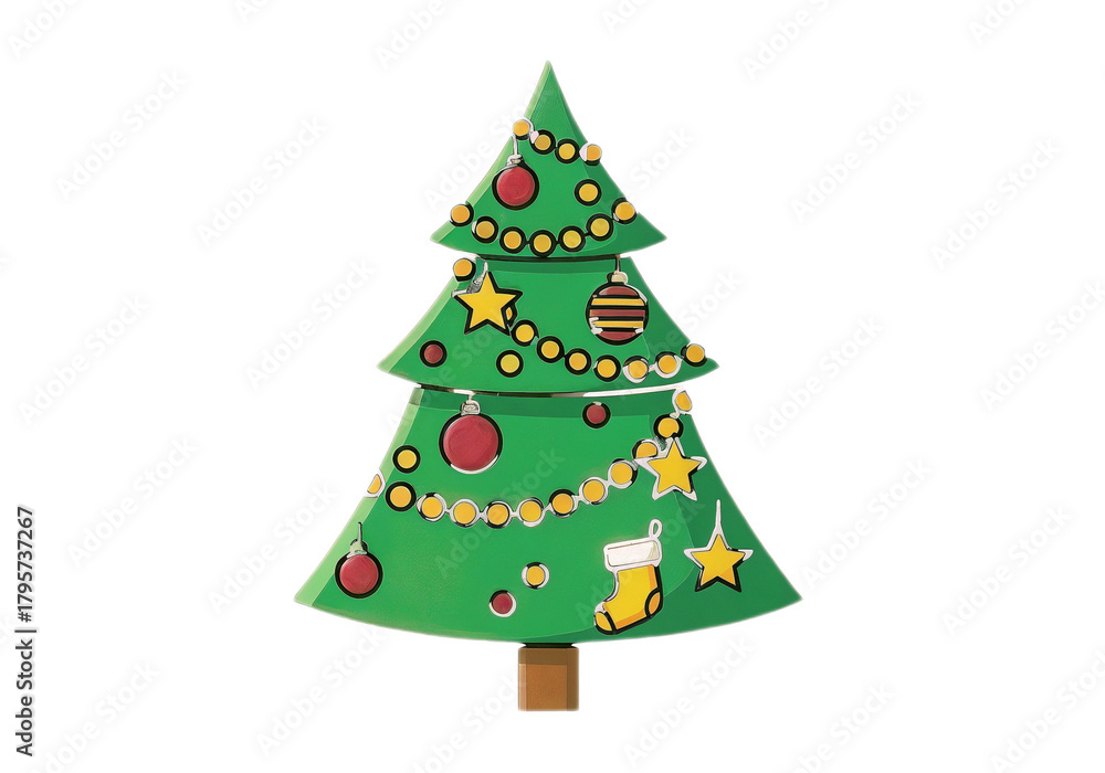 Obraz premium christmas tree vector illustration