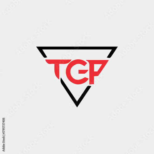 letters tgp text logo design vector