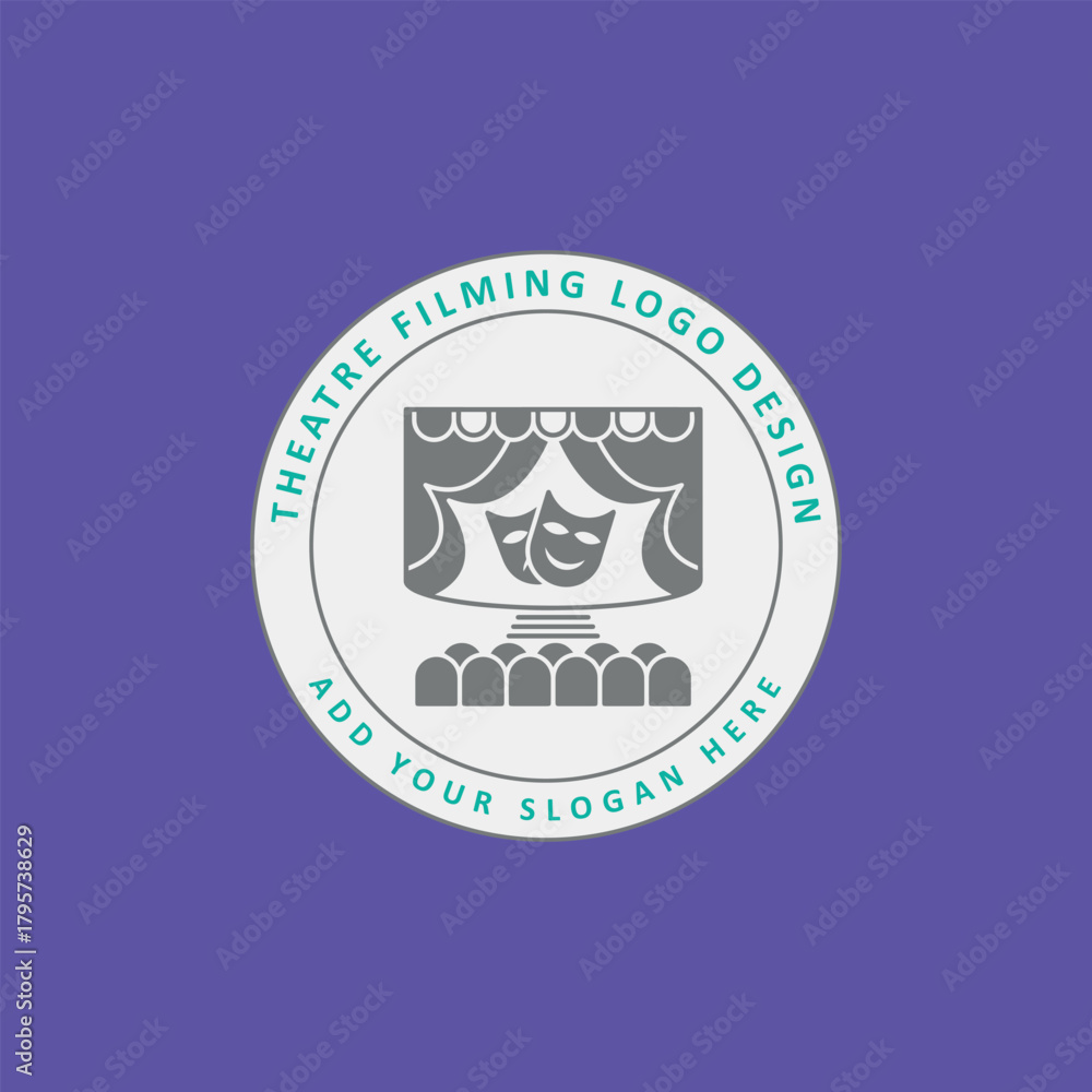 Obraz premium theatre logo design vector