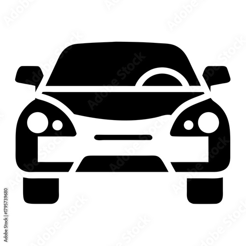 Car front view icon icon