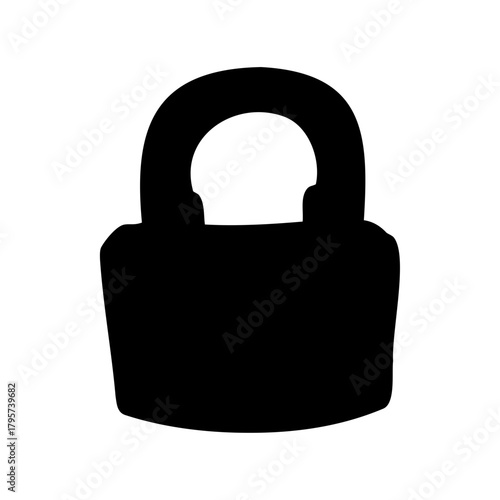 Silhouette of a classic padlock, representing security and protection against unauthorized access