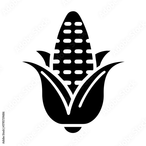 Corn cob icon icon