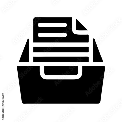 Document in a filing cabinet icon
