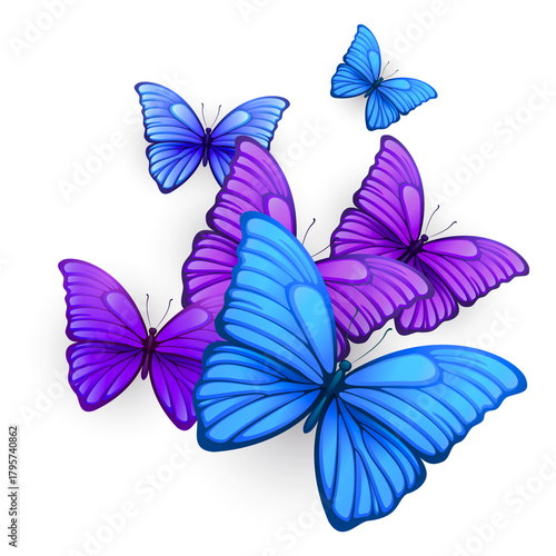 butter flay tattoo design. Vector illustration