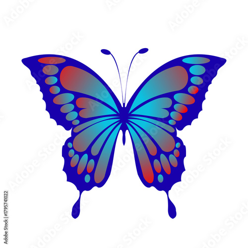 butter flay tattoo design. Vector illustration
