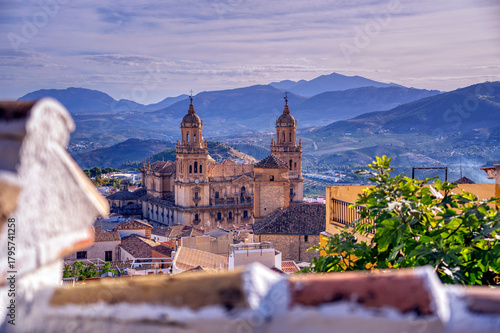 View of the Jaen Cathedral in Andalusia.