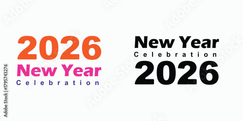 3d text design word new year concept  Best Happy New Year greeting with white background for festive celebrations, wishing joy Calligraphy Vector