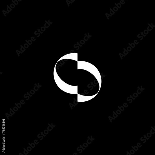 Elegant Letter CD or Geometric Letter CDS logo concept vector icon