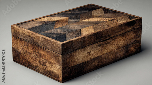 Maqueta de caja con espacio para etiquetas o rótulos. 